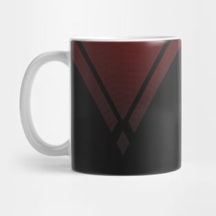 Red Triangle Pattern - White Background Mug